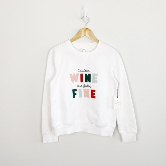 Women's 1901 Mulled Wine Graphic Sweatshirt, Size Small - White - Picture 7 of 9